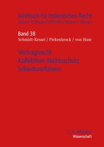 Cover eines Buchs aus der Reihe Jahrbuch für italienisches Recht